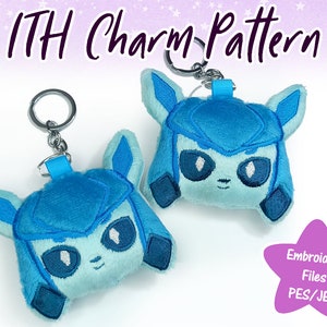 ITH Embroidery Pattern- Glaceon Charms (Applique Pattern)