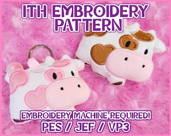 ITH Embroidery Pattern- Cow Charms