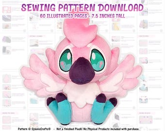 NEW PDF Plush Bird Sewing Pattern