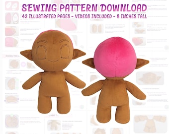 PDF Sewing Pattern- Chibi Humanoid Plush