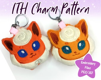ITH Embroidery Pattern- Flareon Charms (Applique Pattern)