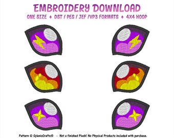 Embroidery Eyes Pack- Chibi Fox V2