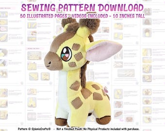 NEW PDF Sewing Pattern- Chibi Giraffe Plush