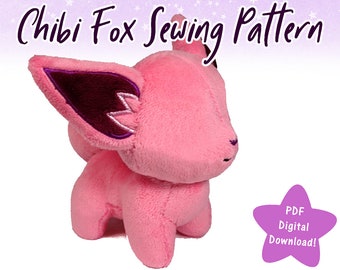 PDF Sewing Pattern- Chibi Fox Plush