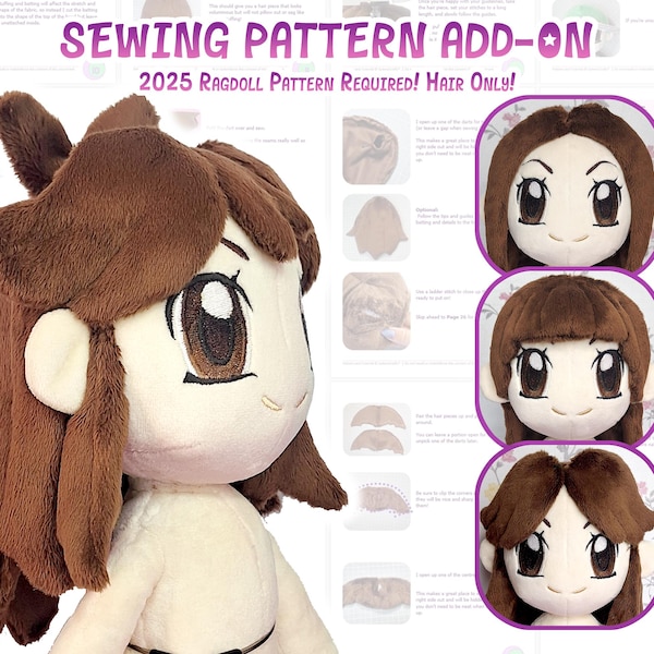 PDF Add-On Plush Ragdoll Hair Pack