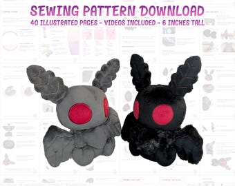 PDF Sewing Pattern- Mothman Plush