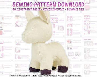NEW PDF Sewing Pattern- Tiny Horse Plush