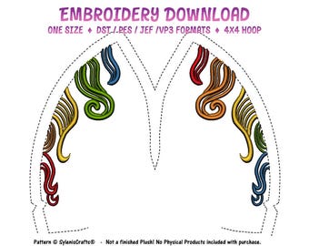 Embroidery Face Pack- Ragdoll Baby Hairs