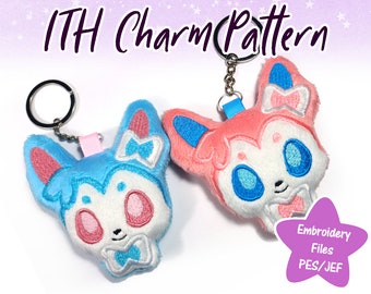 ITH Embroidery Pattern- Sylveon Charms (advanced applique pattern)