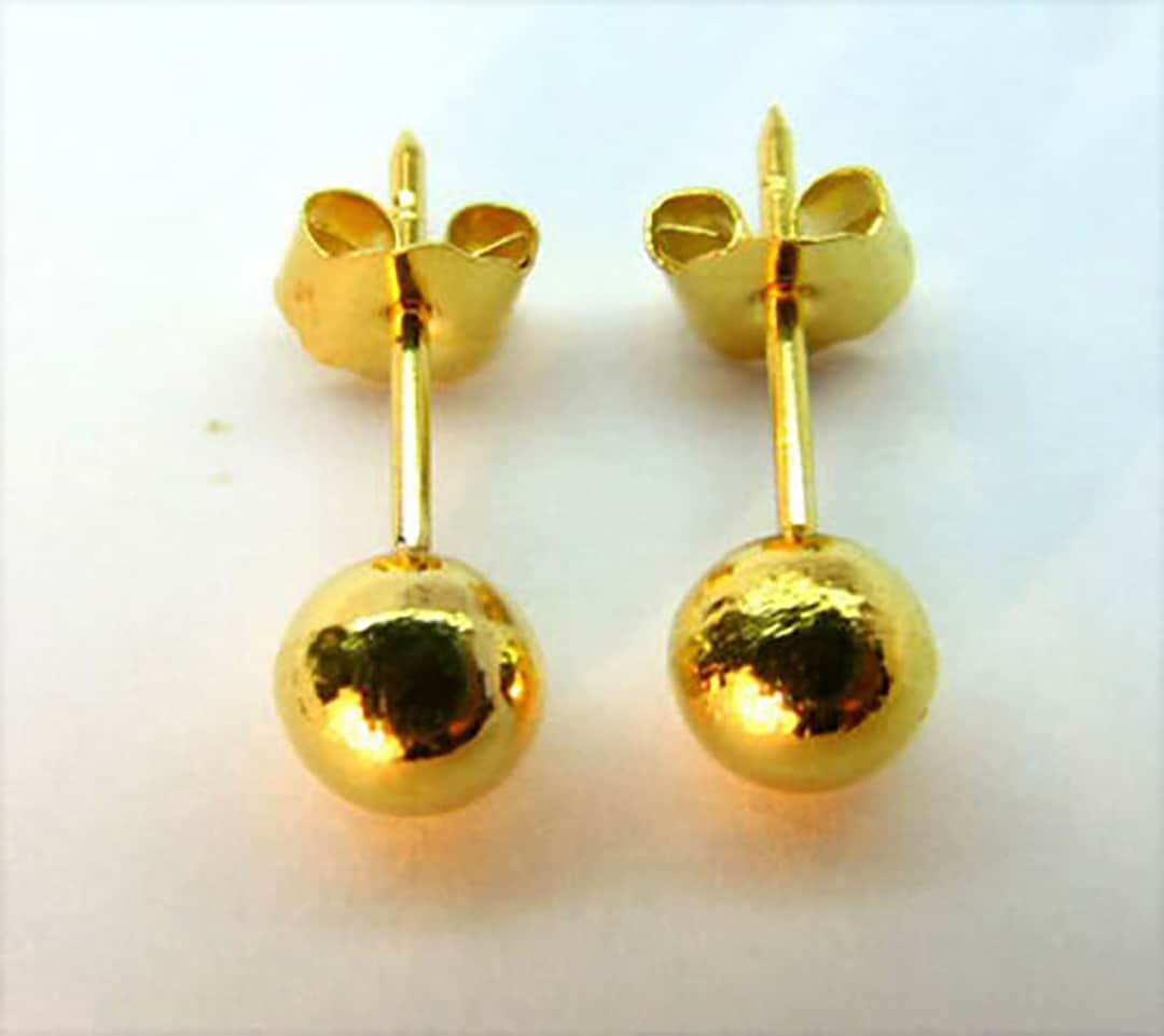 Big gold ball earrings Clearance