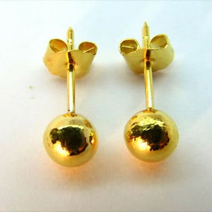 Excellente 22k Massivgoldkugel, 3 MM. OHRSTECKER