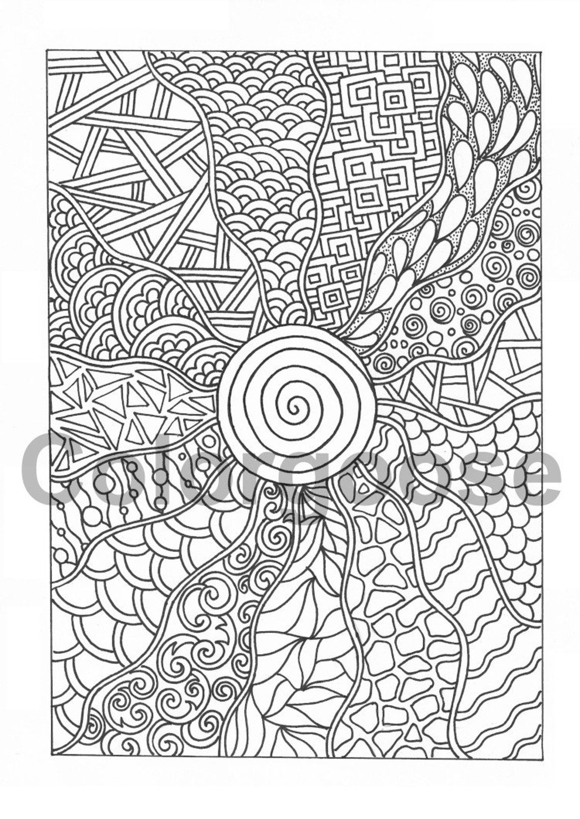 Patterns coloring Page instant download | Etsy