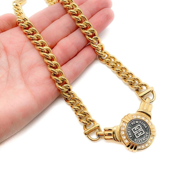 Vintage givenchy shop gold chain necklace