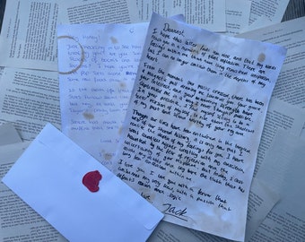 Handgeschreven brieven van fictieve personages