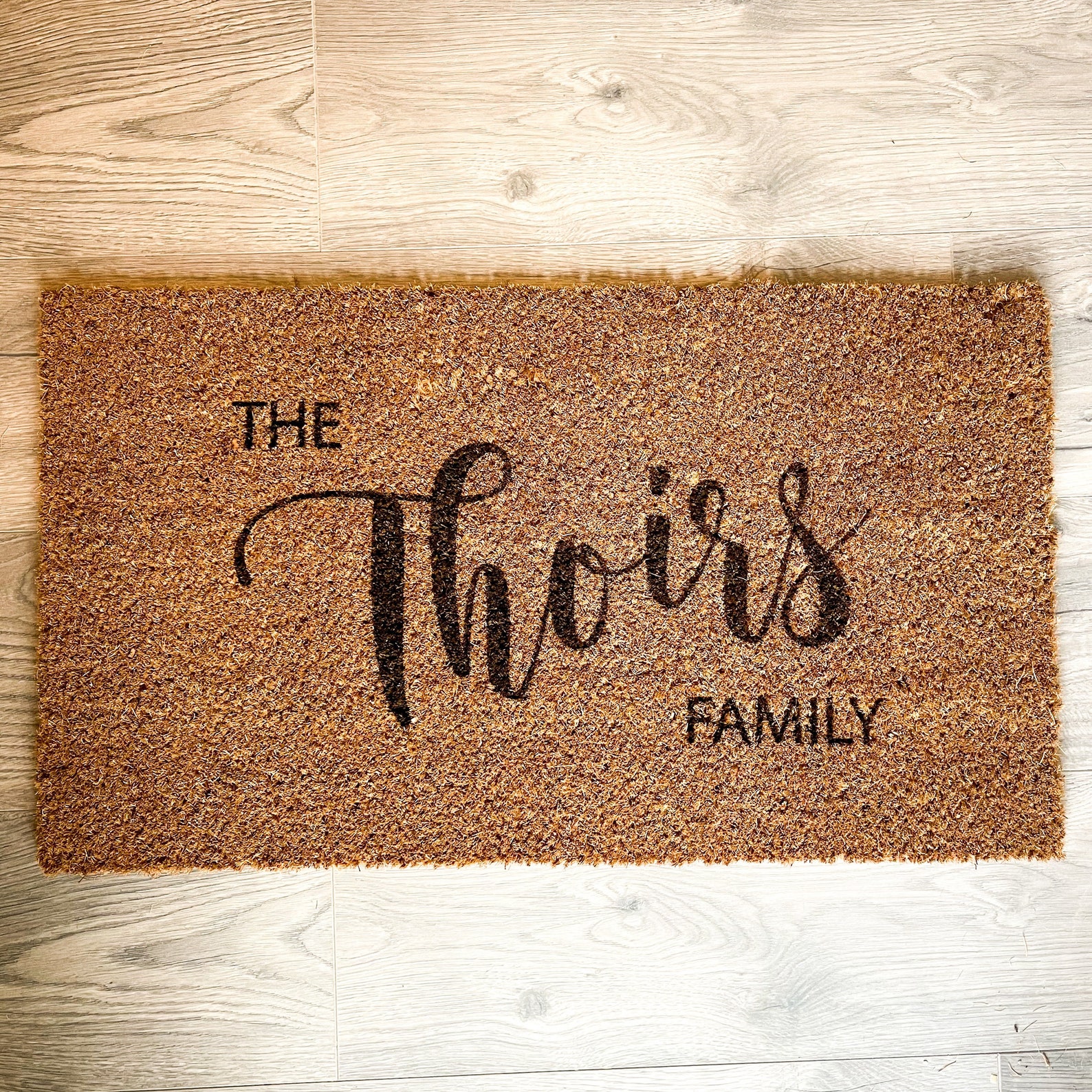 Personalised Laser Engraved Door Mat Family Name Etsy