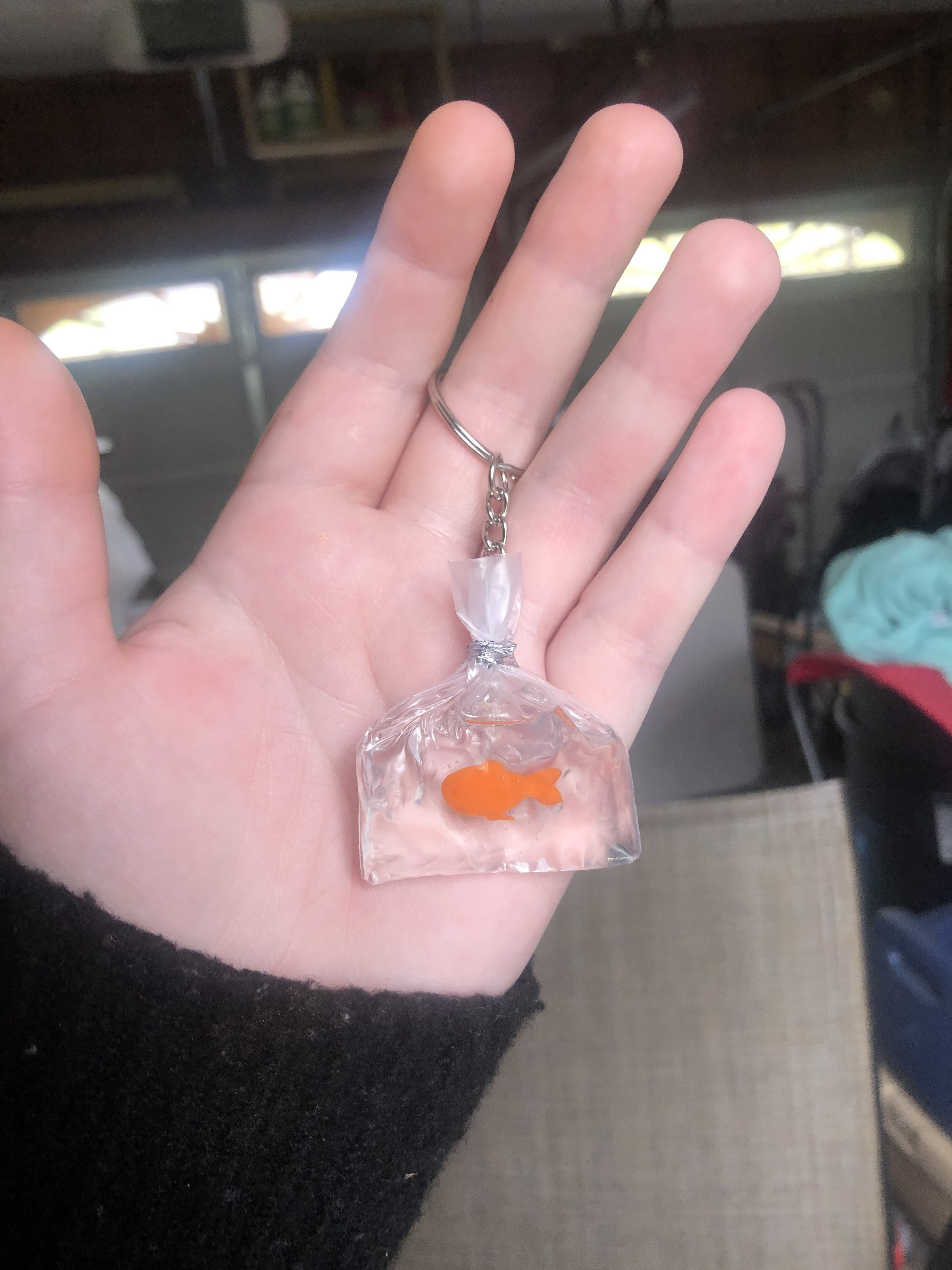 Goldfish In a Bag Keychain Or Earrings if Wanted Resin and Etsy
