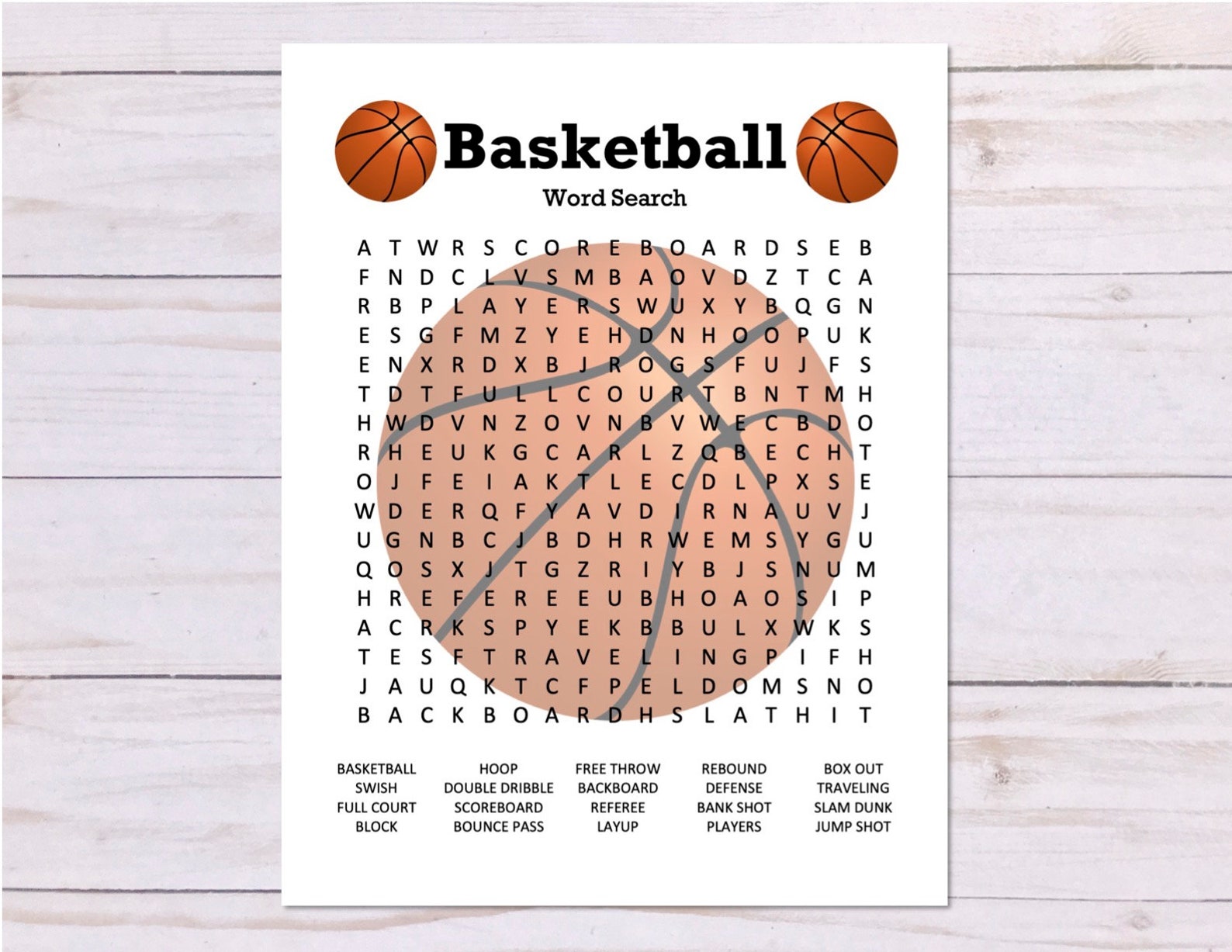 Set of 3 Basketball Games Word Search Word Scramble - Etsy España
