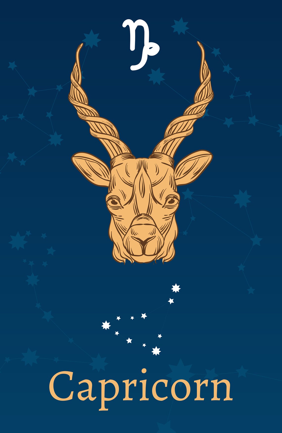 Steinbock Astrologie Poster I Sternzeichen I Geburtstag I Etsy
