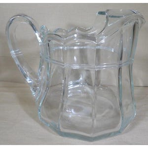 Antique EAPG US Glass Colonis #15145 Panel and Band Pattern Pitcher w/ Ice Lip