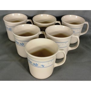 6 Corning Corelle &quot;First Of Spring&quot; Pattern Coffee Cups Retired Dinnerware