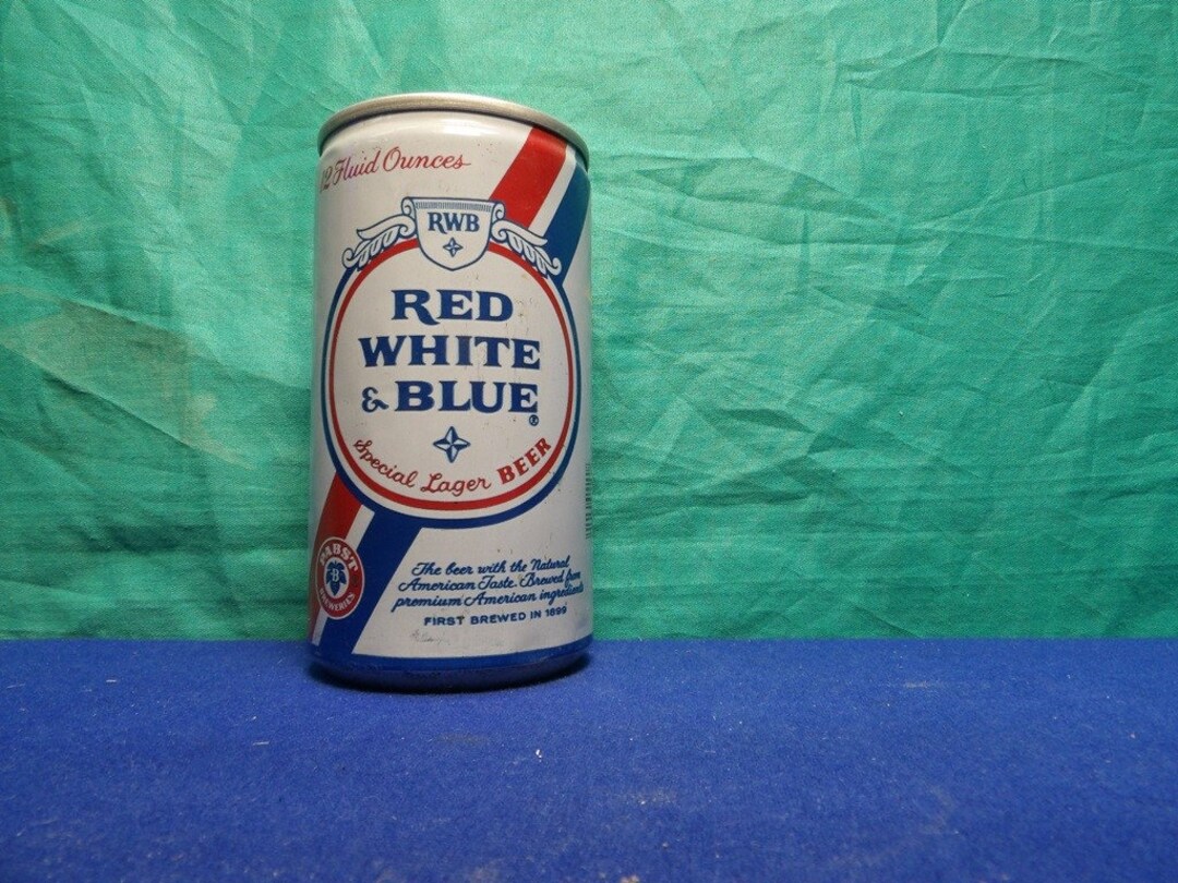 Vintage Red White & Blue Beer Pabst Brewing Can Etsy