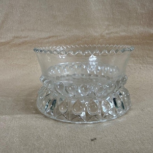 Antique EAPG Reverse Torpedo Bowl 1892 | Dalzell Gilmore Leighton Clear Pressed Glass | Victorian Collectible Candy Dish Home Decor Gift