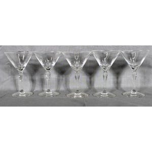 Set Of 6 Vintage Cordial Sherry Goblets 4.5&quot; Tall Clear Glass