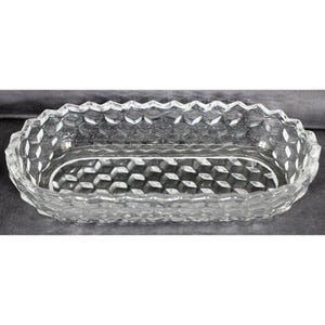 Fostoria American Clear Oval Celery Dish 10" Glassware Vintage Elegant Tableware