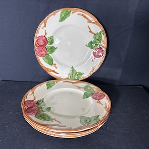 Lot Of 4 Franciscan Apple Earthenware 6.25" Bread Salad Dessert Plates USA