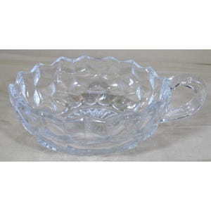 Fostoria American 6&quot; Heavy Glass Round Handled Nappy Bowl