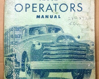 Original 1953 Chevrolet Truck Operators Manual