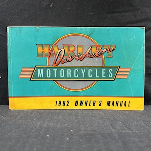 Harley Davidson 1992 Motorcycles Owners Operator Manual 99466-92  Sportster