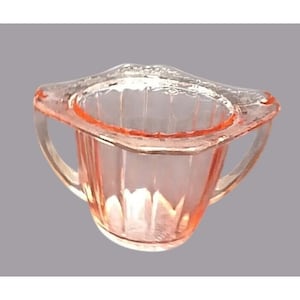 Vintage Jeannette Pink Depression Glass Adam Sugar Bowl