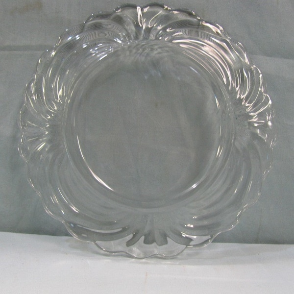 Vintage Cambridge Caprice Crystal Clear Glass 7 3/4" Salad Plate