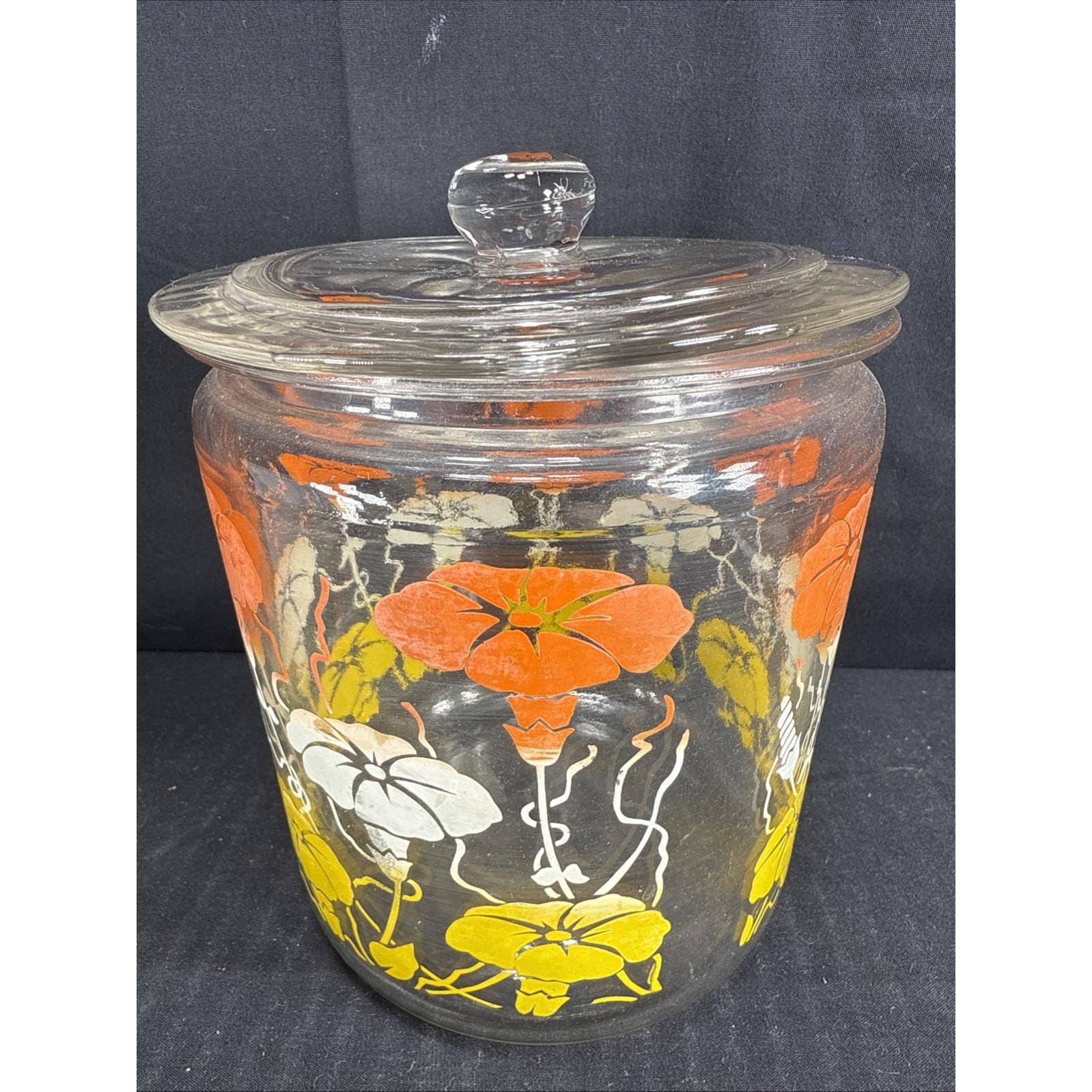 アンカーホッキング　ガラス　ヒルディー　キャニスター　ジャー　ヴィンテージ アンカーホッキング ガラス ヒルディー キャニスター ジャー