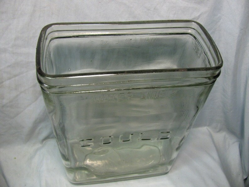 Exide Gould Large Industrial Antique Clear Glass Battery Jar Etsy