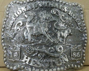 Boucle De Ceinture Hesston 1980 National Finals Rodeo - Série Limitée NEUF