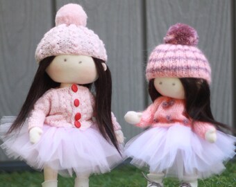 Amy and Amelia Sisters Dolls (Poupée intérieure faite à la main Tilda)