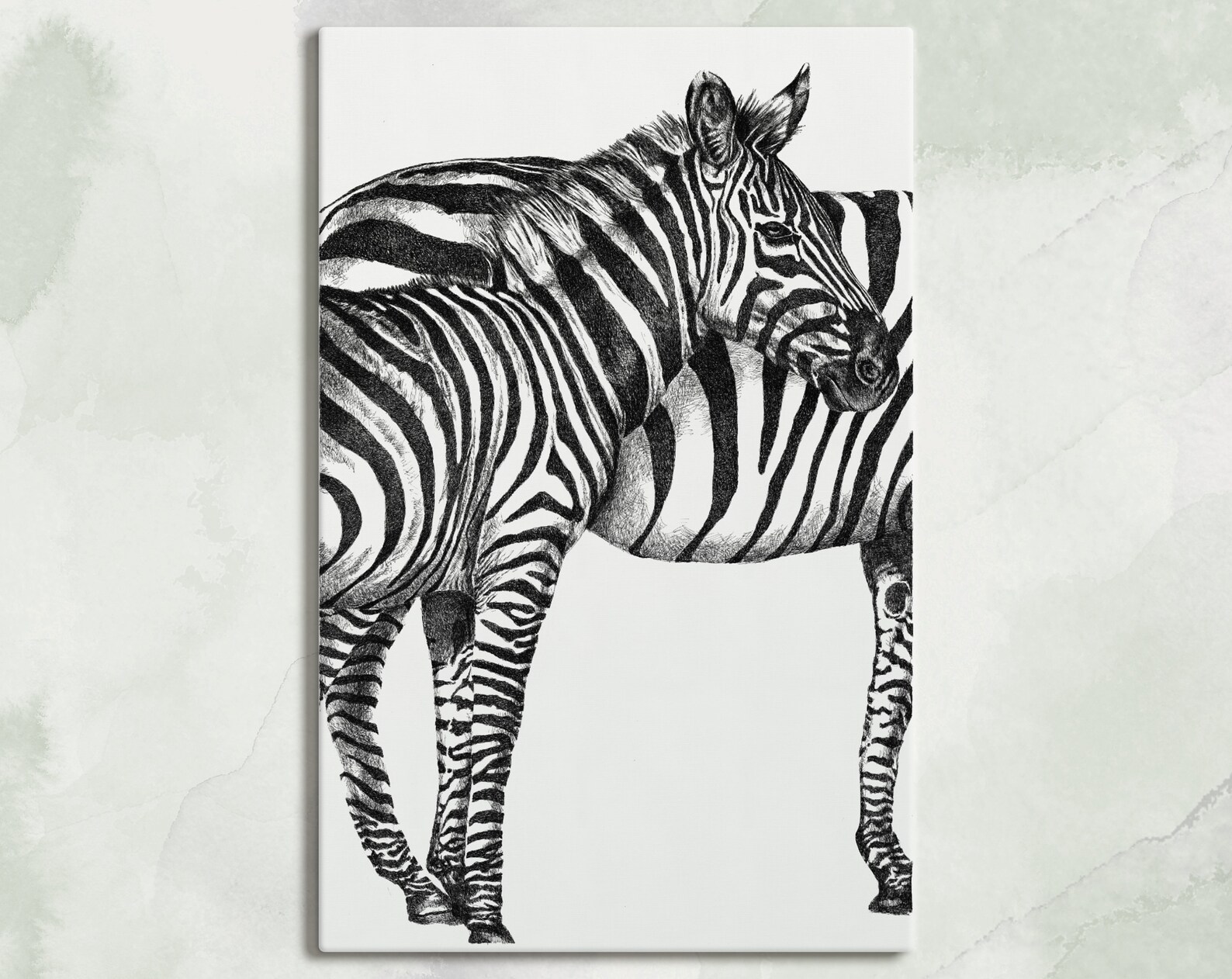 Animal Canvas Art Black and white Artwork Wall Art Modern Etsy