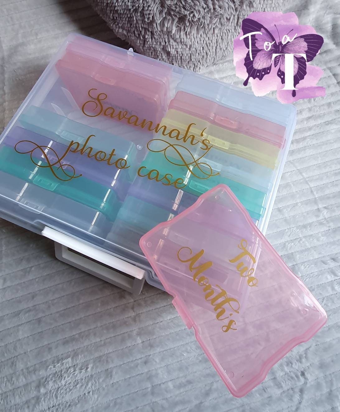Personalised Rainbow Coloured Photo Storage Box - Etsy