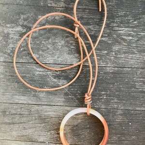 Agate Stone, Copper Cord - Adjustable