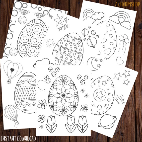 Easter Egg Coloring pages 6 printable Coloring Pages Easter
