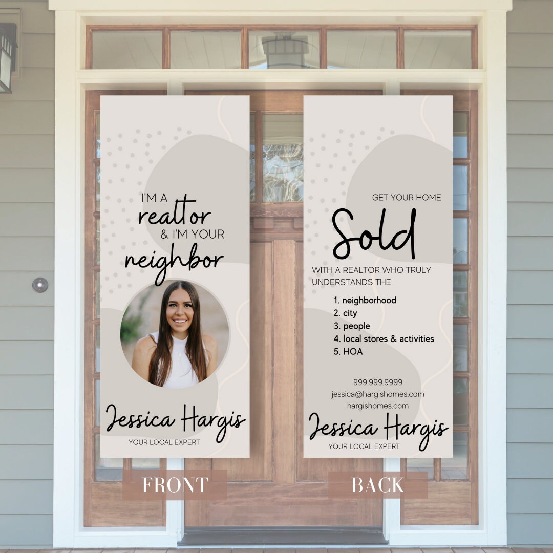 Real Estate Door Hanger Completely Customizable Etsy