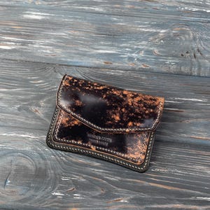 Cartera premium de cordobán Shell, cartera EDC, cartera personalizada, cartera minimalista, cartera para tarjetas, cartera minimalista, cartera pequeña, cartera delgada, cartera segura.