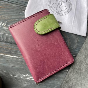 Cartera EDC de cuero para tarjetas, mini cartera, tarjetero, pequeña cartera minimalista, cartera personalizada, cartera pequeña, linda cartera delgada, cartera con cremallera