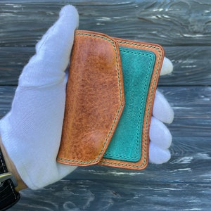 Bifold leather wallet minimalist wallet custom wallet slim wallet small wallet minimal wallet folding wallet premium wallet secure wallet