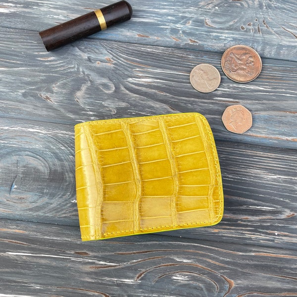 Handmade alligator leather wallet