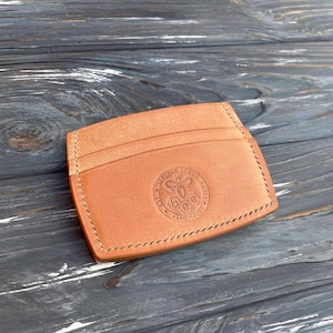 Porte-cartes en cuir de Cordoue Shell mini portefeuille portefeuille mince portefeuille minimaliste petit portefeuille portefeuille mince portefeuille personnalisé portefeuille simple premium