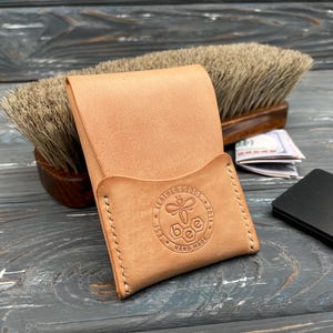 Shell cordovan personnalisé edc wallet portefeuille minimaliste portefeuille premium portefeuille de cartes portefeuille mince portefeuille minimal petit portefeuille simple mini mur