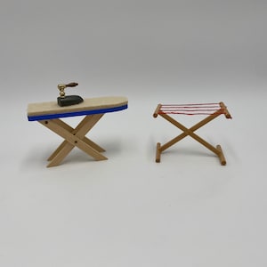 Bodo Hennig, ironing board, dryer, miniature, 1:12, dollhouse